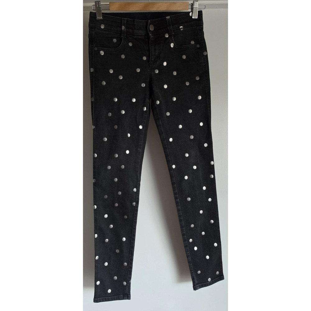 Stella McCartney Jeans Women 28 Polka Dot Black Skinny Denim Pants Designer